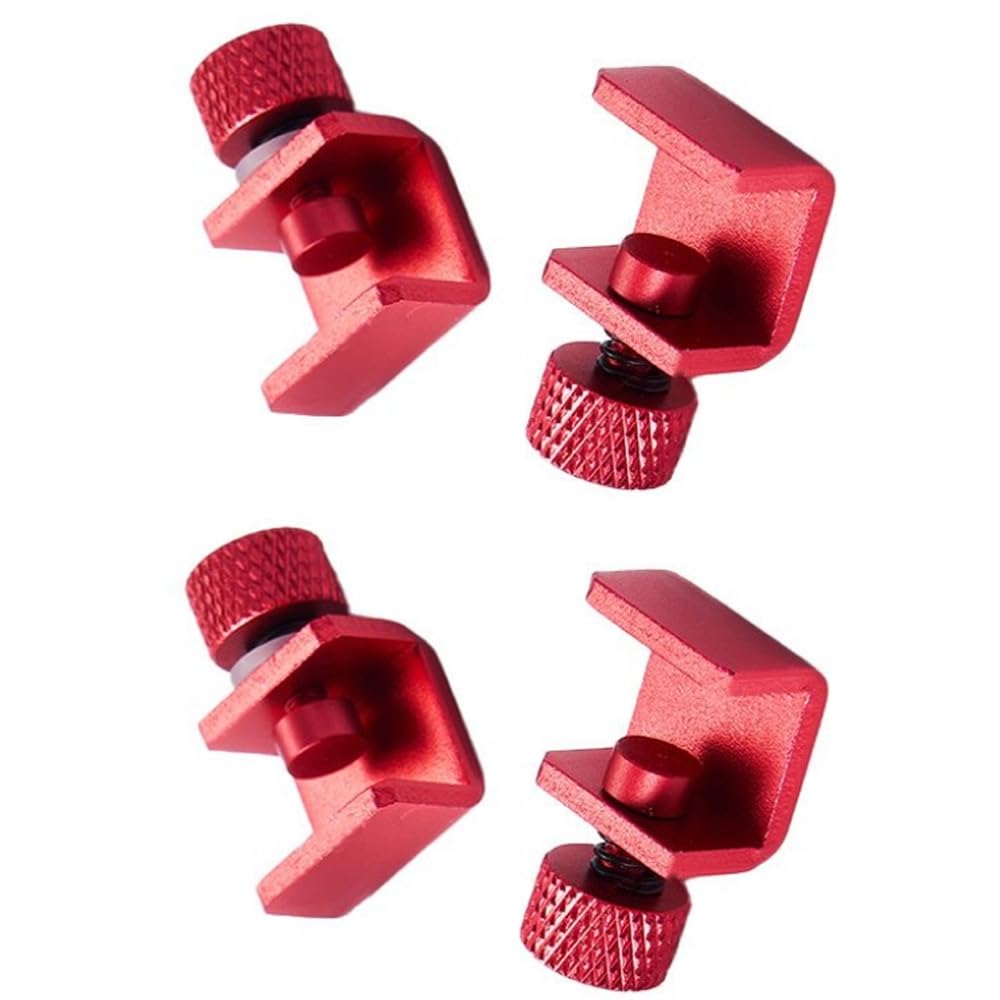 4Pcs Ender 3 Glass Bed Clips Red, 3D Printer Build Plate Clips Adjustable 3D Printer Bed Clips Use for Ender 3S/Ender 3 V2/Ender 3 Pro/Ender 3 Max Neo,Ender 5, CR-10 3D Printer Heated Bed, TIEXYE