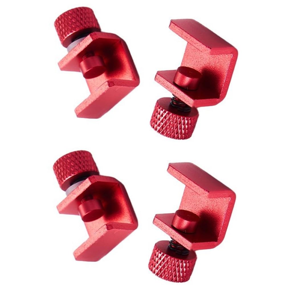 4Pcs Ender 3 Glass Bed Clips Red, 3D Printer Build Plate Clips Adjustable 3D Printer Bed Clips Use for Ender 3S/Ender 3 V2/Ender 3 Pro/Ender 3 Max Neo,Ender 5, CR-10 3D Printer Heated Bed, - WoodArtSupply