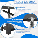 MGHH Lift Top Coffee Table with Hidden Storage Compartment & Open Shelves, 39" Rising Tabletop Table for Living Dining Room，Black MGHH