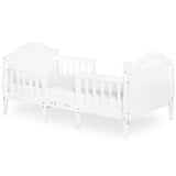 SweetPea Baby Rose 3-in-1 Convertible Toddler Bed in White, Greenguard Gold Certified, JPMA Certified, Safety Rails, Made of Sustainable New Zealand Pinewood Sweetpea Baby