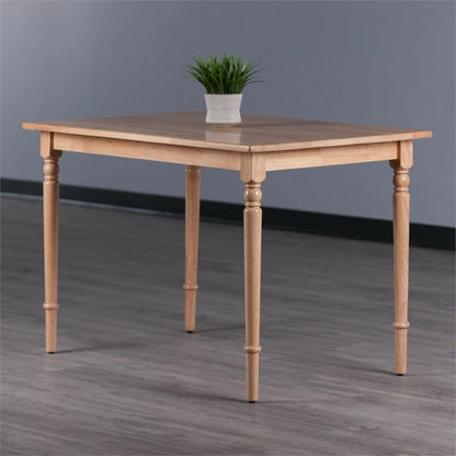 Pemberly Row Transitional Solid Wood Dining Table in Natural - WoodArtSupply