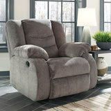 Signature Design by Ashley Tulen Modern Manual Pull Tab Rocker Recliner, Dark Gray Signature Design by Ashley
