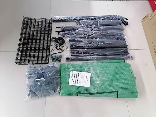 Greenhouse for Outdoors with Screen Windows, Ohuhu Walk in Plant Greenhouses Heavy Duty with Durable PE Cover, 3 Tiers 12 Shelves Stands 4.8x4.8x6.3 FT Plastic Portable Green House with Shelf Clips Ohuhu