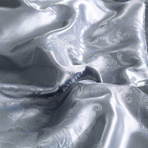 Raytrue-X Twin Comforter, Silver Silk Jacquard Bedding Comforter Sets, 3 Pieces Grey Lightweight Quilt, All Season Comforter for Twin Bed, Ultra Soft Microfiber, Matching 2 Pillow Shams, Twin/Twin XL Raytrue-X