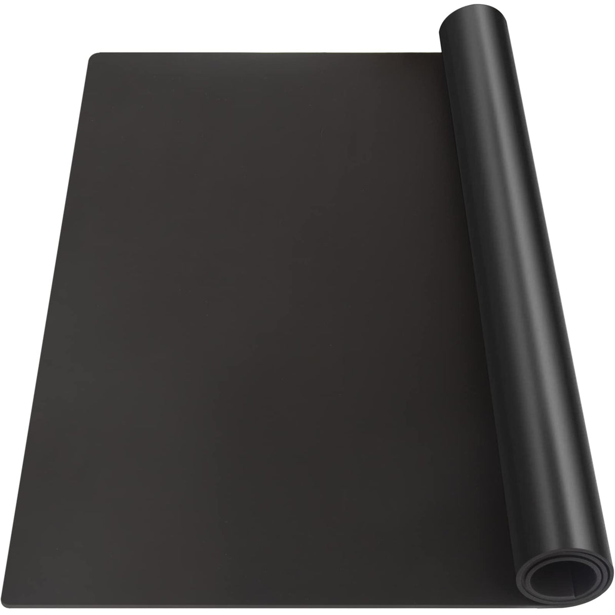 Silicone Mat Heat Resistant Mats for Countertop, Multipurpose Large Silicone Mats for Crafts Kitchen Workbench Size 48x24 inches Thick 2mm,Rolled Package,Black InfiOne