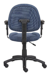Boss Office Products Perfect Posture Delux Fabric Task Chair with Adjustable Arms in Blue, 250 (B316-BE) Boss Office Products
