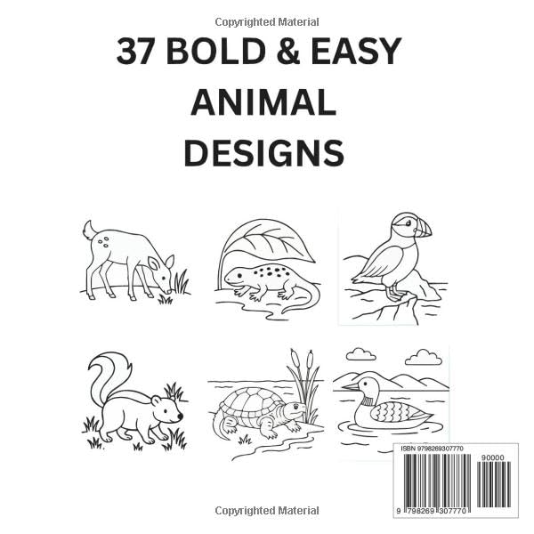 Wildlife of Acadia National Park Coloring Book: Bold and Easy Majosta