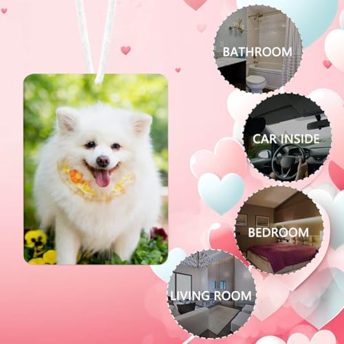 80 Pcs Sublimation Air Fresheners Blanks with Bags, DIY Sublimation Air Freshener Sheets Scented Hanging Felt Heat Transfer Air Freshener for Car Home Interior Decor BAOZOON