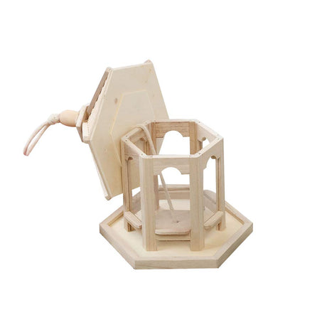 Bird Feeder,Gazebo Bird Feeder Bird House Wooden Bird House for Outside Indoors Hanging (Assorted Color) Pssopp