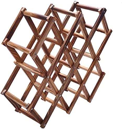 eoocvt Wood Wine Rack, 10 Bottle Wooden Stackable Wine Cellar Racks,Countertop Free Stand Wine Storage Holder Freestanding Wine Rack for Home Kitchen Bar Cabinets - WoodArtSupply