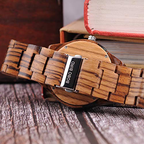 BOBO BIRD Special Design Mens Wooden Watches Sport Quartz Timepieces (Brown face) BOBO BIRD