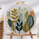 MULTIONS 4 Pack Embroidery Kit for Beginners, Cross Stich for Adults, Embroidery Starter Kits with Pattern, Hoop, Neeldes, Scissor(Flower and Plants)