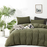 Pureant Olive Green Comforter Sets Queen Size Solid Dark Green Bedding Comforters Plain Army Green Soft Cozy Quilts Women Men Dark Grass Green Blankets Modern Minimalist Hunter Green Comforters Pureant