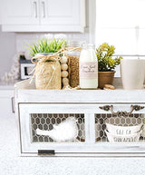 Rustic White Chicken Wire Countertop Shelving Organizer for Farmhouse Kitchen and Bathroom Felt Creative Home Goods