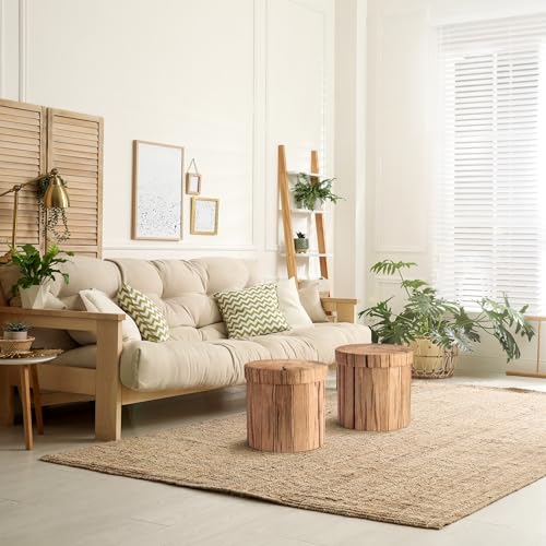 Sorbus Tree Stump Stool, Toy Storage Ottoman 15 Inch Fake tree stumps Log Stool Storage, Artificial Tree Trunk, Perfect Footstool Kids Toy Chest, Rustic Log Cabin Decor Bench, Pedestal, Side End Table Sorbus