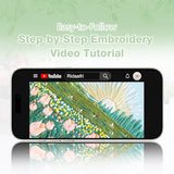 RidaaFri Embroidery Kit for Beginner, Set of 3 Floral Mount Sunshine Pattern DIY Kits for Adults & Starter, Hand Embroidery Practice Set with Step-by-Step Video Tutorial, Includes Hoop, Needles, Floss