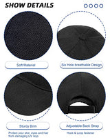 Handepo 24 Pcs Blank Baseball Cap Adjustable Back Strap Plain Blank Camouflage Hat Unisex Baseball Cap for Trucker Men Women(Black) Handepo