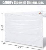 SCOCANOPY SideWall for 12x12ft Canopy Frame, 3 Pack SunWalls Only,(White) SCOCANOPY
