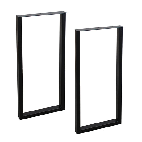 MBQQ Furniture Legs 35" Height 15" Wide Rustic Decory Rectangle Shape Table Legs,Heavy Duty Metal Desk Legs,Dining Table Legs,Industrial Modern, DIY Iron Bench Legs MBQQ