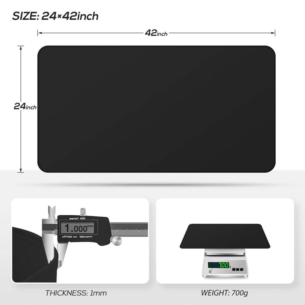 FLASLD Fireproof Fireplace Mat Hearth Rug 24×42inch, Fire Resistent Gas Grill Splatter Mat Heat Resistant Non Stick BBQ Patio Protector Grilling Gear, Floor Protective Rug FLASLD