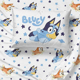Jay Franco Bluey & Bingo Twin Comforter Set - 5 Piece Bed Set Includes Sheet Set & Pillow Covers - Super Soft Clouds & Stars Kids Bedding Jay Franco