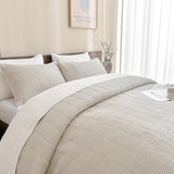 Sanracie Cotton Oversized King Bedspread(120"x120"),Wheat Waffle Weave Quilt Set 3Pcs Soft Lightweight Farmhouse Oversized King Quilt Bedding Set,Luxury Bedding Coverlet for All Seasons Sanracie