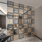 Hanging Room Divider Panel, Hanging Wall Divider Room Partition 24 Pieces Wood-Plastic Panel Screen Home Office Decoration(Black) MHTRFG
