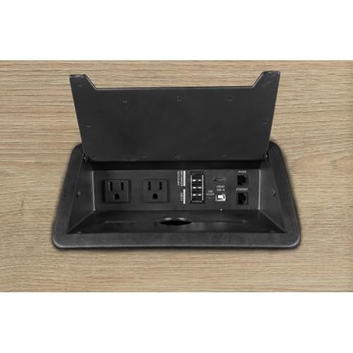 Regency Legacy 18 ft Racetrack Laminate Conference Table with 2 Charging Ports- Noble Oak Regency Seating