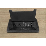 Regency Legacy 18 ft Racetrack Laminate Conference Table with 2 Charging Ports- Noble Oak Regency Seating