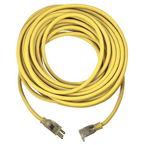 US Wire and Cable 74100 Extension Cord, 100ft, Yellow, 100 Foot US Wire and Cable