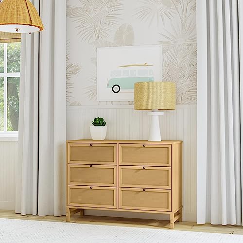 Davinci Margot 6-Drawer Dresser in Honey, GREENGUARD Gold Certified DaVinci
