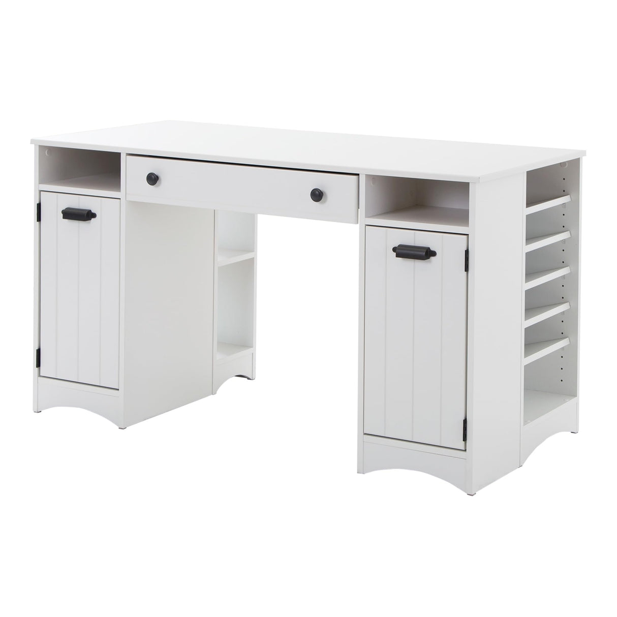 South Shore Artwork Craft Table with Storage, Pure White South Shore