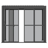 Mirador Accessory - 10' Sliding PC Door with Handle for Pergola 111 Series, 4-Piece Detachable Moveable Door, Easy Install Windproof UV-Resistant, Charcoal, not pergola MIRADOR