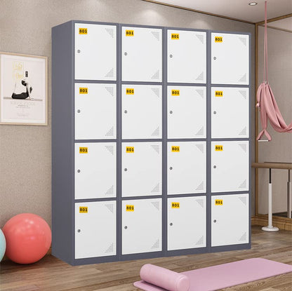 MIIIKO Metal Storage Lockers, 4 Door Large Locker for Employees, School, Gym, Home Office Storage Cabinet with Keys - WoodArtSupply