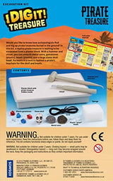 Thames & Kosmos I Dig It! Treasure - Pirate Treasure Excavation Kit | Explore Archaeology | Dig Treasure Out of a Plaster Block! | Unique Composition for a Fun, Dust-Free Educational Activity, Blue Thames & Kosmos