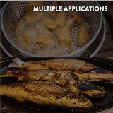 Gas One Aluminum Cooking Pot Deep Fryer with Basket – 10QT Aluminum Fry Pot with Easy Grip Handle – Durable Food Grade Outdoor Fryer with Perforated Strainer Basket – Ideal for Seafood, Chicken Gas One