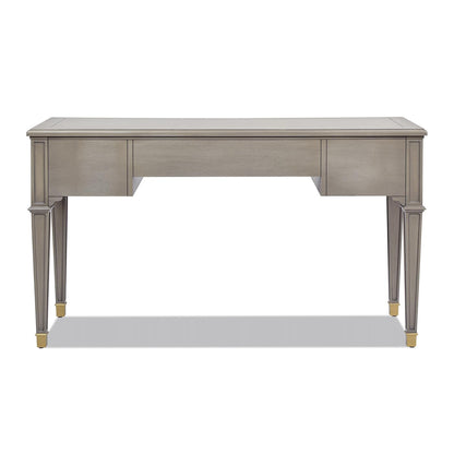 Jennifer Taylor Home Dauphin 55" 3-Drawer Wood Executive Desk, Grey Cashmere - WoodArtSupply