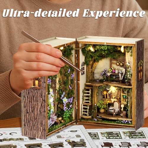 Flever Dollhouse Miniature DIY House Kit Creative Room with Furniture for Romantic Valentine's Gift (Forest Wonderland)