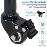 Tossbiss Laptop Tripod on Wheels with 2 Shelves, Portable Projector Floor Stand Adjustable Height 25.9 to 51.8 Inch with Phone Holder Tossbiss