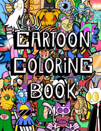 Cartoon Coloring Book: Coloring Book for Adults Teens and Children Featuring Super Unique Cartoon Characters with Easy and Simple Designs for Stress Relief and Relaxation WoodArtSupply