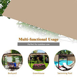 Tangkula 17x7 Ft Universal Pergola Replacement Canopy, Outdoor Canopy Shade Cover w/ 6 Copper Grommets & 4 Straps, Sun-protective Polyester Replacement Cover for Pergola Structure (Cover Only) (Beige) Tangkula