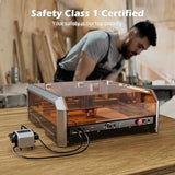 Genmitsu L8 Laser Engraver, 40W Power Output Laser Cutter Built-in Acrylic Enclosure with Vent, 40,000mm/min All-in-one Laser Engraving Machine Air Assist Pump, Honeycomb, Camera, Laser Safety Class 1 Genmitsu