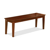 East West Furniture CAB-MAH-W Dining Bench with Wooden Seat, 51x15x18 Inch, Mahogany East West Furniture