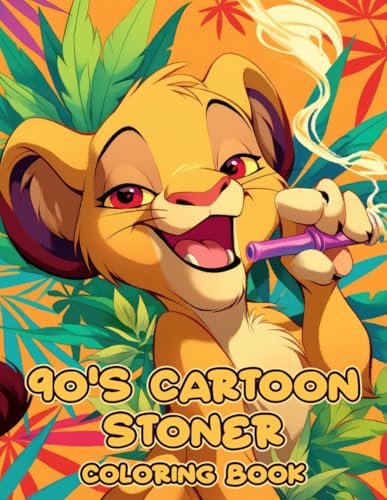 90s Cartoon Stoner Coloring Book: 50 Trippy & Psychedelic Designs for Stress Relief and Relaxation, Perfect for Weed Enthusiasts and Fans of Retro Cartoons to Unwind.