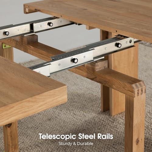 Transformer Table - Solid Wood Extendable Dining Table, Seats 2-12, Expandable Dining Room Table, Space-Saving Furniture, Expandable Dining Furniture, Natural (Table Only) Transformer Table