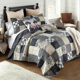 Donna Sharp Augusta Cotton Quilted Bedding Set - 3-Piece Queen Size Quilt Set - Includes 1 Quilt and 2 Pillow Shams - Machine Washable - Perfect for Rustic Decor Donna Sharp