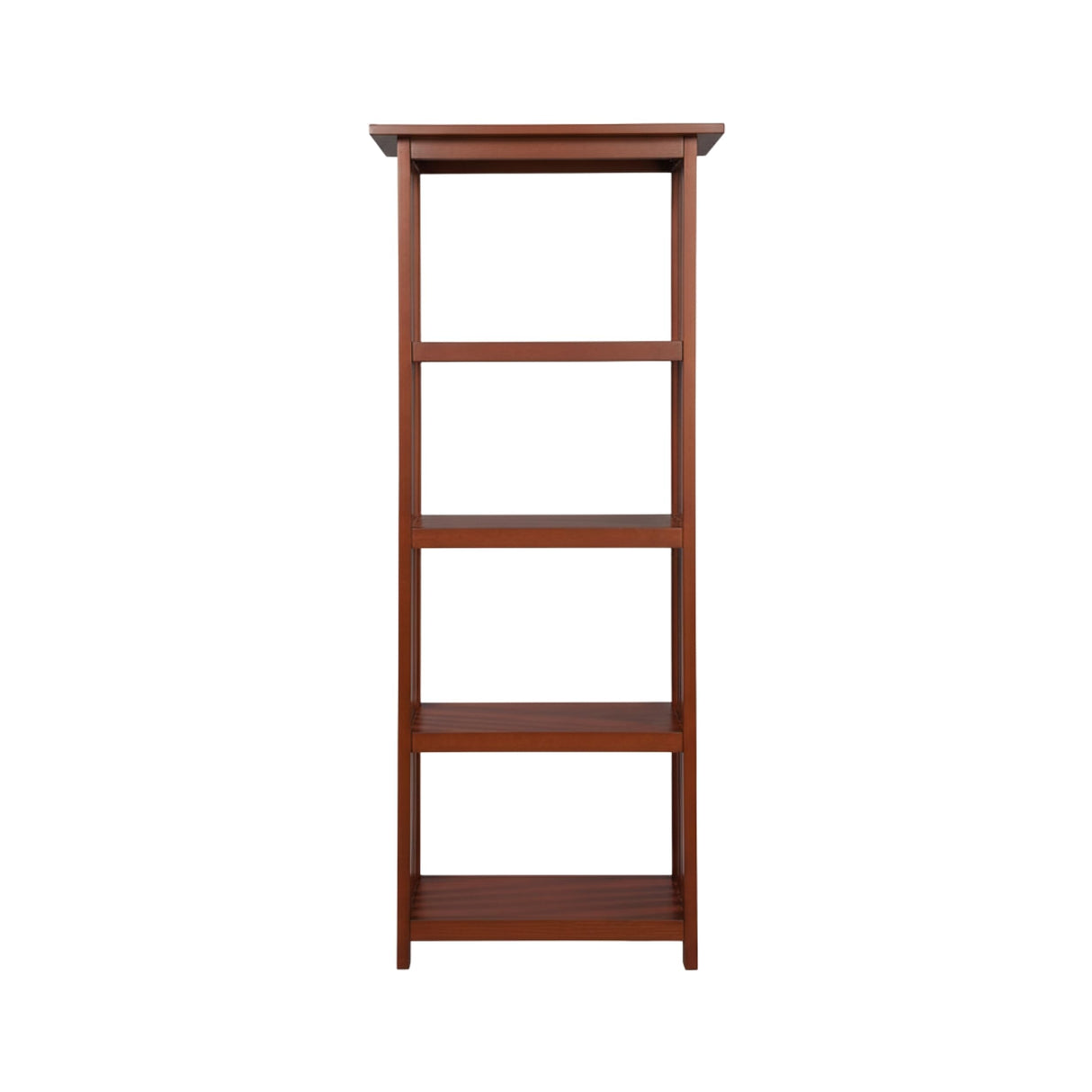 Mission 60-Inch Tall Wood Bookcase – 4-Tier Bookshelf with 2 Adjustable Shelves – Craftsman Style Vertical Storage for Living Room or Home Office by Alaterre Furniture (Cherry Finish) Alaterre Furniture