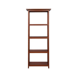 Mission 60-Inch Tall Wood Bookcase – 4-Tier Bookshelf with 2 Adjustable Shelves – Craftsman Style Vertical Storage for Living Room or Home Office by Alaterre Furniture (Cherry Finish) Alaterre Furniture