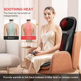 COMFIER Shiatsu Back Massager with Heat, Deep Kneading & Rolling Massage Chair Pad, Chair Massager for Office Home Use Mothers Day Gifts for Womem COMFIER