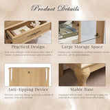 KavlSean 52" H Lighted Display Cabinet, Curio Display Case with 3-Tier Adjustable Shelves, Curio Cabinet with Tempered Glass Doors and Light Bulb, Rack for Living Room Storage (Light Oak) KavlSean